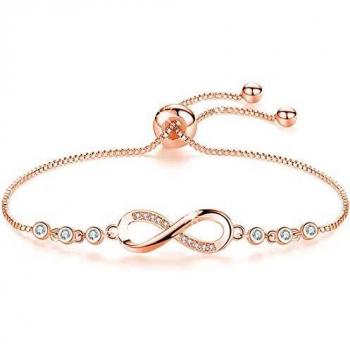 Tusuzik Cuori Gemelli in Oro Rosa 14K con Pavé Zirconi