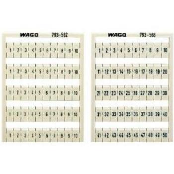 WAGO 793-4502 Terminal Block Markers, 4mm White, Set of 5