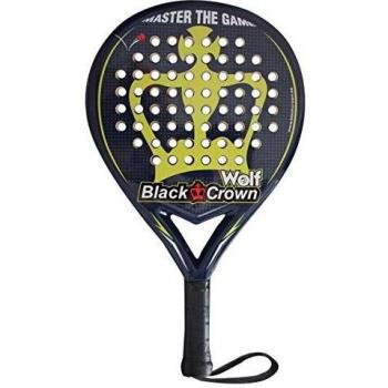 Black Crown Wolf Padel Racket (Black/Blue) – One Size