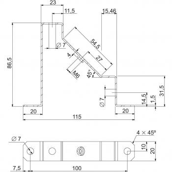 Schneider ELEC Pue – Mam 38 11 – Geodreieck Halteschiene 45