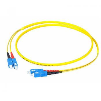 EFB Elektronik Duplex Jumper SC-SC 9/125µ, OS2, LSZH, gelb, Flat Twin 3x5mm, 30m