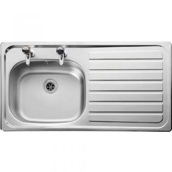 Leisure Lexin Ln95r Line Single Bowl Right Hand Drainer Inset 950 X 508 Stainless Steel