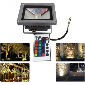 10W Multicolor LED Flood Light with Remote Control