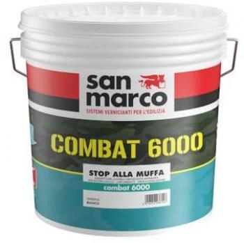 Combat 6000 Pittura Lavabile Antimuffa Per Interni, Bianco - Lt. 14