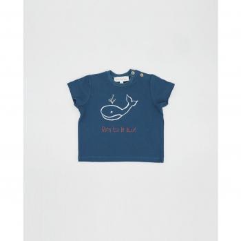 Fina Ejerique - Camiseta azul verdoso ballena