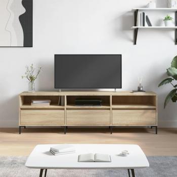 Día y Noche Mueble de TV madera contrachapada roble Sonoma 150x30x44,5 cm