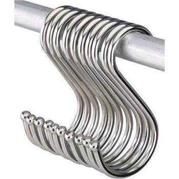 Cintre S Inox Poli – 10 x Crochets