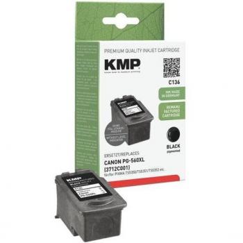 KMP Tintenpatrone Schwarz ersetzt Canon PG560XL (3712C001)