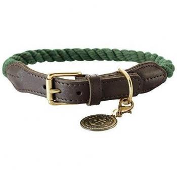 HUNTER LIST Strapazierfähiges Hundehalsband, maritim, 50 cm, oliv