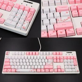 PBT Dye-Sublimation Cherry Blossom Keycaps