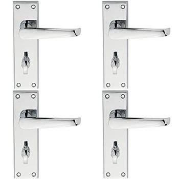 Classic Victorian Door Handles – 4 Pair Chrome