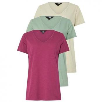 Tall Long‑Sleeve V‑Neck T‑Shirt Trio
