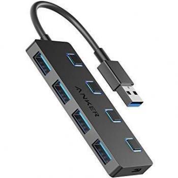 Anker Hub 4‑Ports USB 3.0 Switchs Séparés pour Macbook et Windows