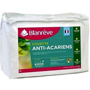 Couette BLANREVE Ultra‑chaude Percale 420 g/m² 240×260 cm – anti‑acariens