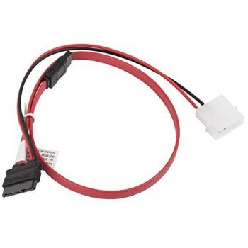 Lanberg CA-SAHD-10CU-0035-R Molex Stecker (2Pol) auf Sata III (13Pol) und Micro-SATA (7Pol) Steckers Kabel rot