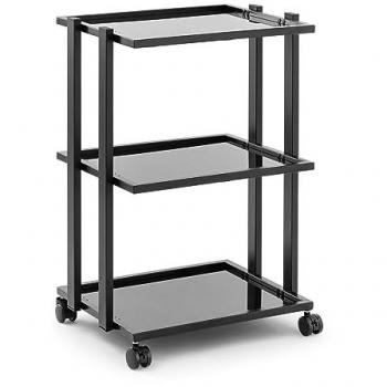 Physa Carrello 3 Ripiani Vetro – 60kg Nero