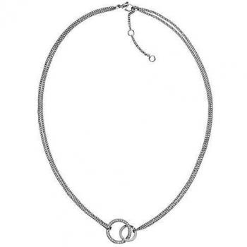 Tommy Hilfiger Dressed Up Damenhalskette – Edelstahl, 45,7 cm Silber
