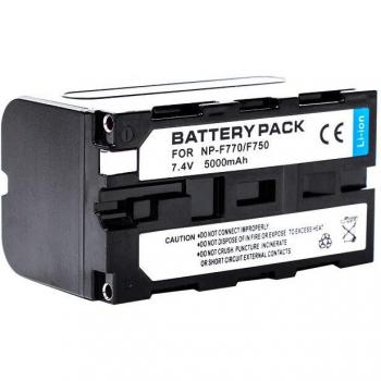 Reemplazo de Batería Li‑Ion NP-F750/NP-F770 Sony con Cargador y Pantalla LCD