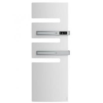 Radiateur sèche-serviettes connecté Serenis Premium mât droite 1750W Blanc Carat