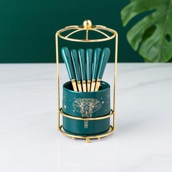 Golden Luxe Kitchen Utensil Set & Organizing Holder