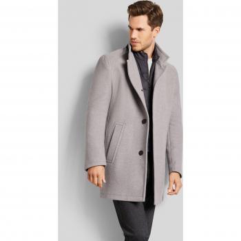 Wollmantel BUGATTI Herren – beige, Größe 54, Stehkragen