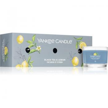 Yankee Candle Box Regalo 3 Votive Tè Nero e Limone