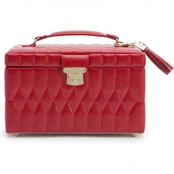 Wolf Joyero Caroline Color Rojo con Tres Bandejas