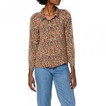 COMPAÑÍA FANTÁSTICA Camisa Florecitas, Multicolor (Floral 000049), 38 (Tamaño del Fabricante: S) para Mujer