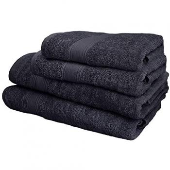 Juego de 4 Toallas de Baño: 2 Toallas de Lavabo 50x90 cm y 2 Toallas de Ducha 70x140 cm