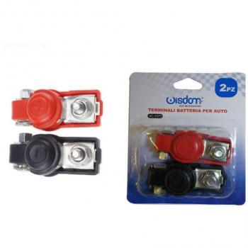 Set 2pz Terminali Batteria Auto Morsetti Furgone Xc-1075