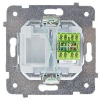 Ospel Karo RJ45 Steckdose Silber