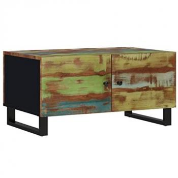 VidaXL Coffee Table 80x50x40 cm Solid Wood Reclaimed&Engineered Wood