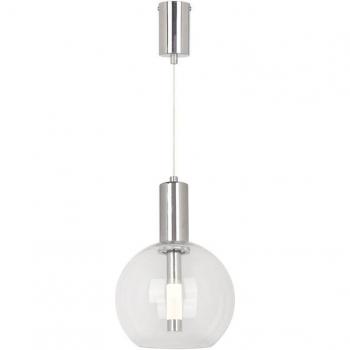 Lampe de Salle à Manger en Verre Argenté LED