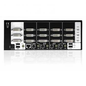Switcher KVM AdderView Pro 4 Puertos Triple DVI con Audio USB