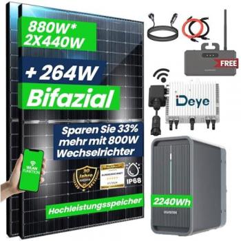 Epp 880W/800W Balkonkraftwerk mit Speicher 2,24 kWh