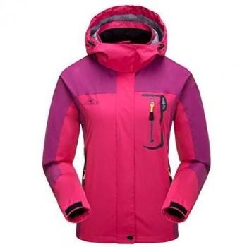 Veste coupe-vent rose rouge pour femmes