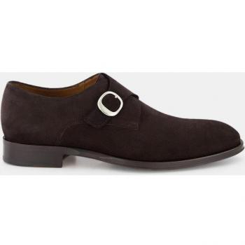 LOTTUSSE Zapatos De Hombre Hebilla Negros De Vacuno Cepillado
