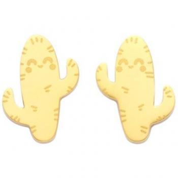 Pendientes Smile Always de acero dorado