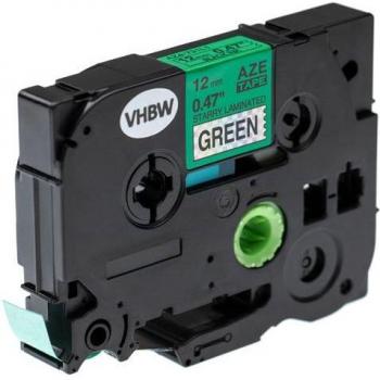 Vhbw 12mm Black-on-Green Glitter Label Tape – Brother PT Compatible