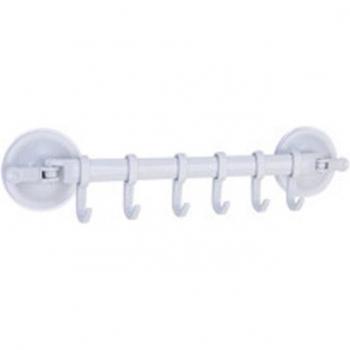 Suction Hook Rack – 6 Durable Bathroom & Kitchen Towel Holders
