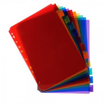 Exacompta A4 Translucent Dividers 12-Part Pack