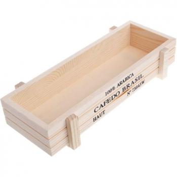 Rechteckige Gartenpflanzer Box aus Holz