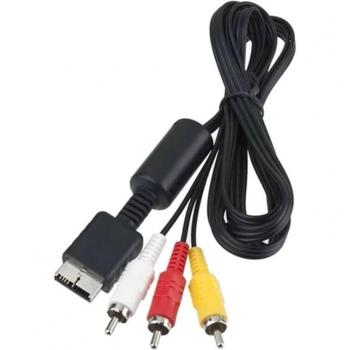 Stereo‑RCA AV‑kabel voor Sony PS2 – 3‑poorts composietadapter