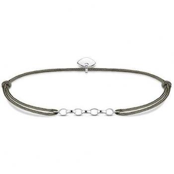 Thomas Sabo Damen‑Armreif Little Secret – 925 Sterling Silber, Grau – Modell LS047‑173‑5‑L20v