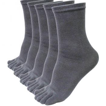 Men's 5-Finger RunFit Elastic Solid Socks