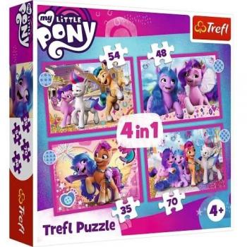 Kucykowy Zestaw Puzzle 4 w 1