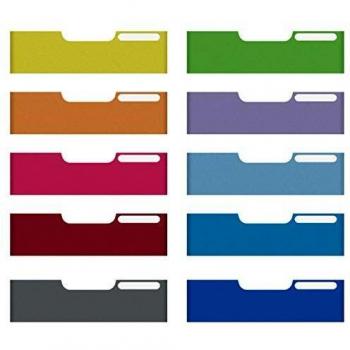 Set 10 frontalini colorati per cassetti modulo a4 multiform