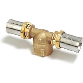 GIACOMINI Tee per tubo in ottone cromato F 1/2 (15x21) 16 mm L4 mm