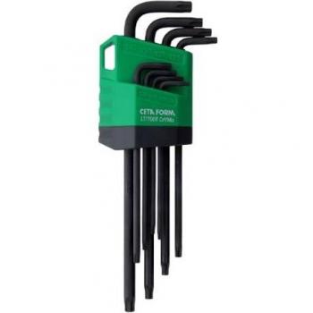 Set de 8 llaves Torx inviolables Cetaform brazo largo