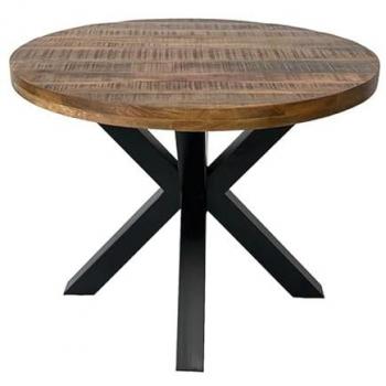 Mango Industrial Round Table – 4 Leg, 150mm Diameter, 76cm Height, Wood & Metal